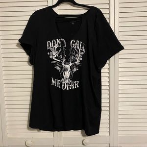 Don’t call me deer torrid cutout tee
